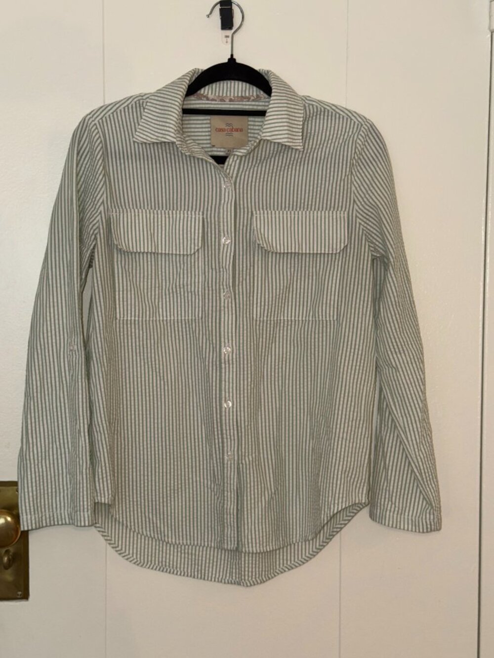 CASA CABANA Izzie Seersucker Button-Up Shirt